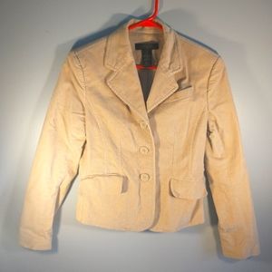 The Limited Stretch Corduroy Blazer Jacket Beige Womens Size S